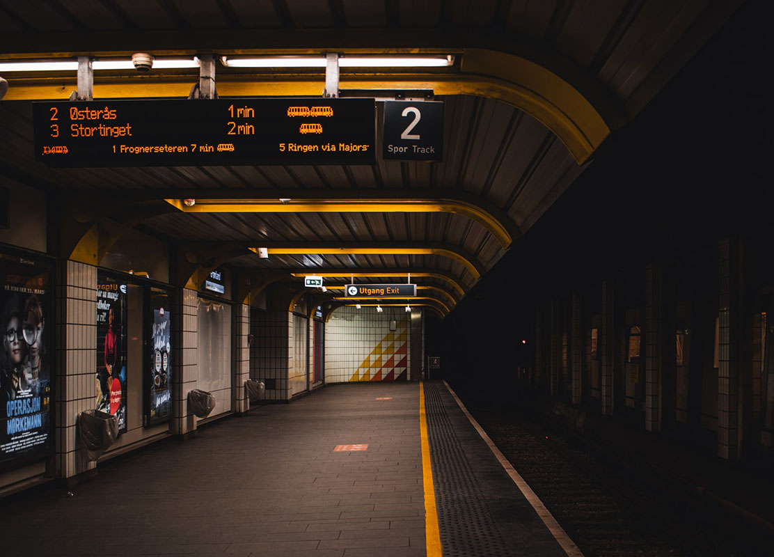 Prázdne metro v Oslo